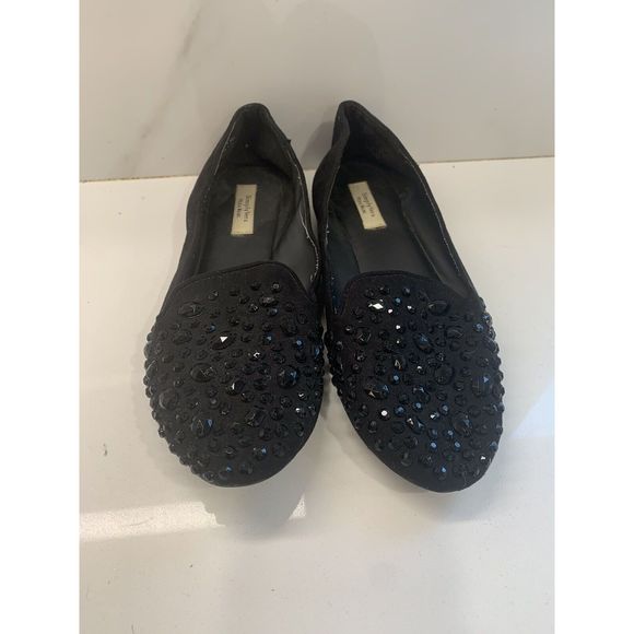 Simply Vera Vera Wang Shoes - "SIMPLY VERA"  VERA WANG LOAFERS 9M BLACK BEADS. Preowned. Minor Wear & Tear